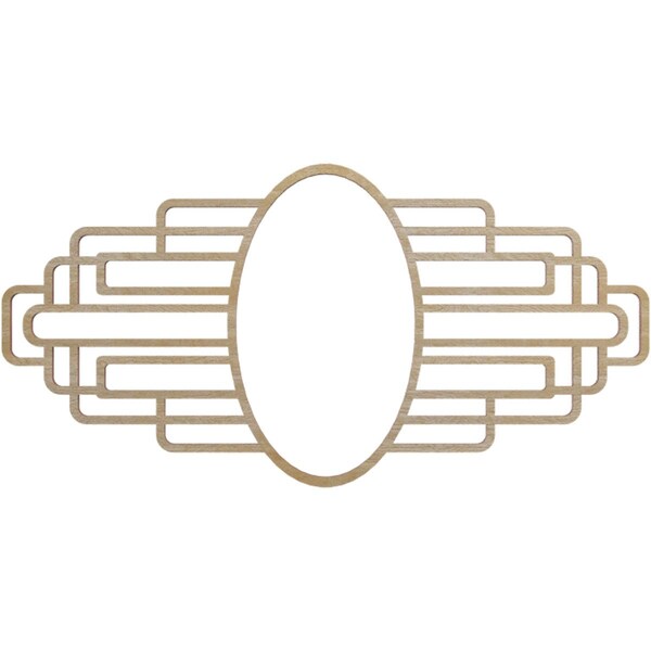 Ekena Millwork Elizabeth Wood Fretwork Pierced Ceiling Medallion, Birch, 16"W x 8"H x 4 3/8"IW x 7 5/8"IH x 1/4"T CMWP16X08X0250EBBI - main
